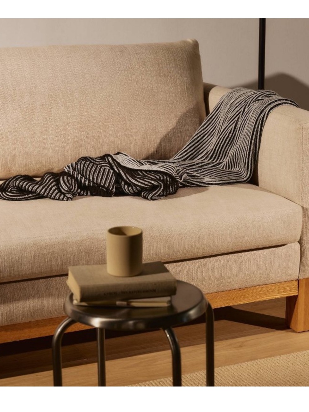 Parachute for Target Ribbed Knit Throw •Parchment & French Press•